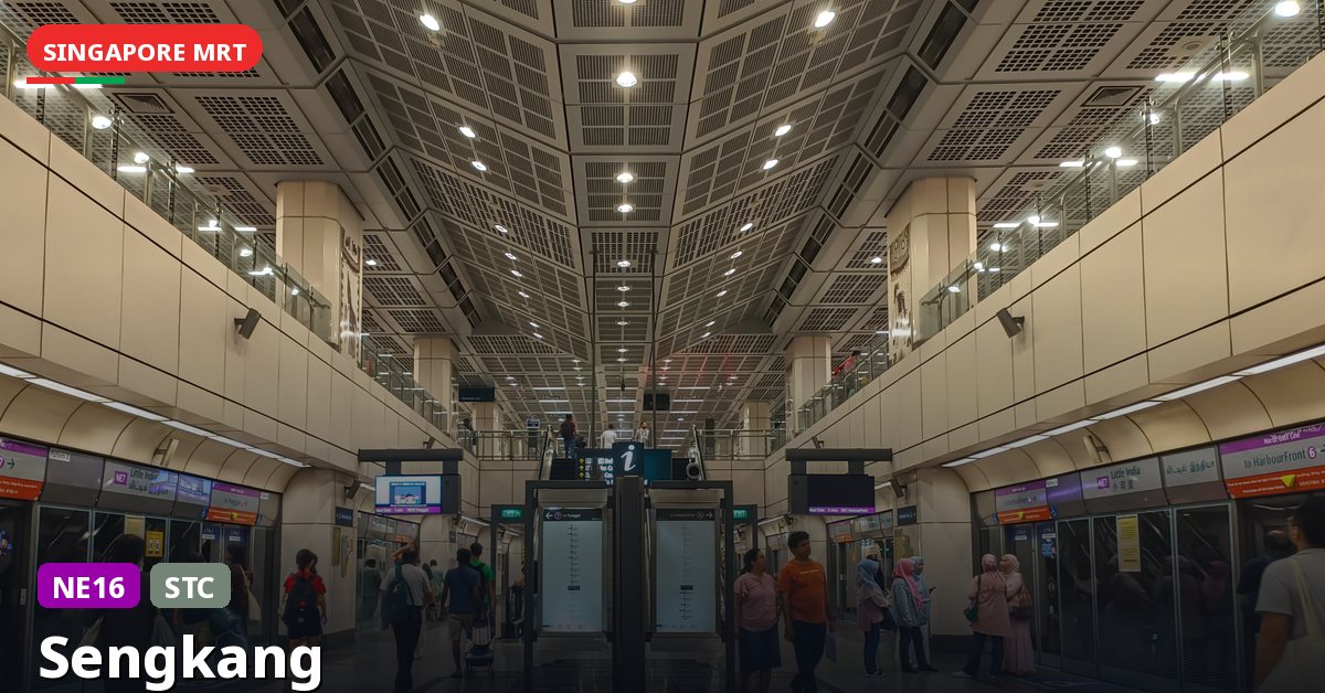Sengkang MRT station in Singapore — North East Line, Sengkang LRT (NE16 / STC)