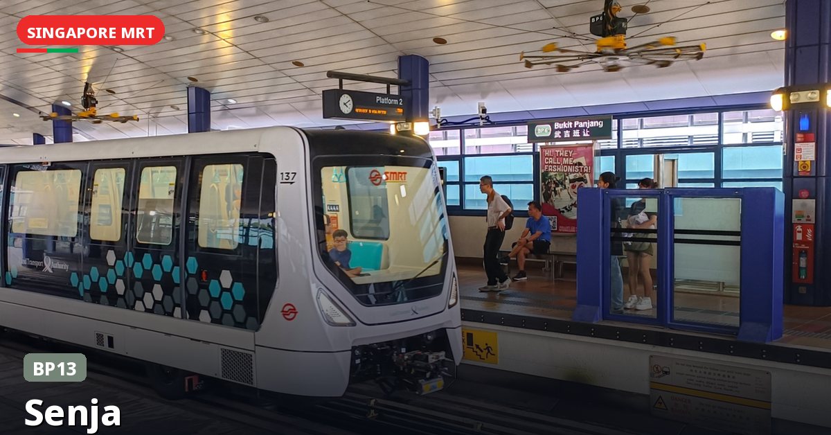 Senja MRT station in Singapore — Bukit Panjang LRT (BP13)