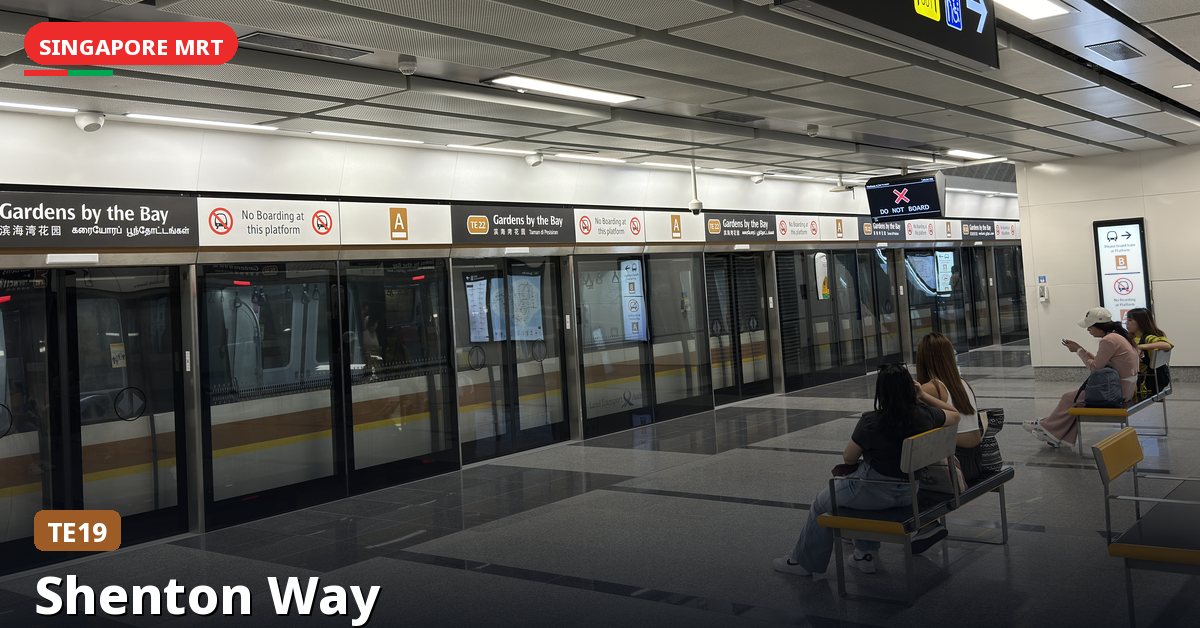Shenton Way MRT station in Singapore — Thomson-East Coast Line (TE19)