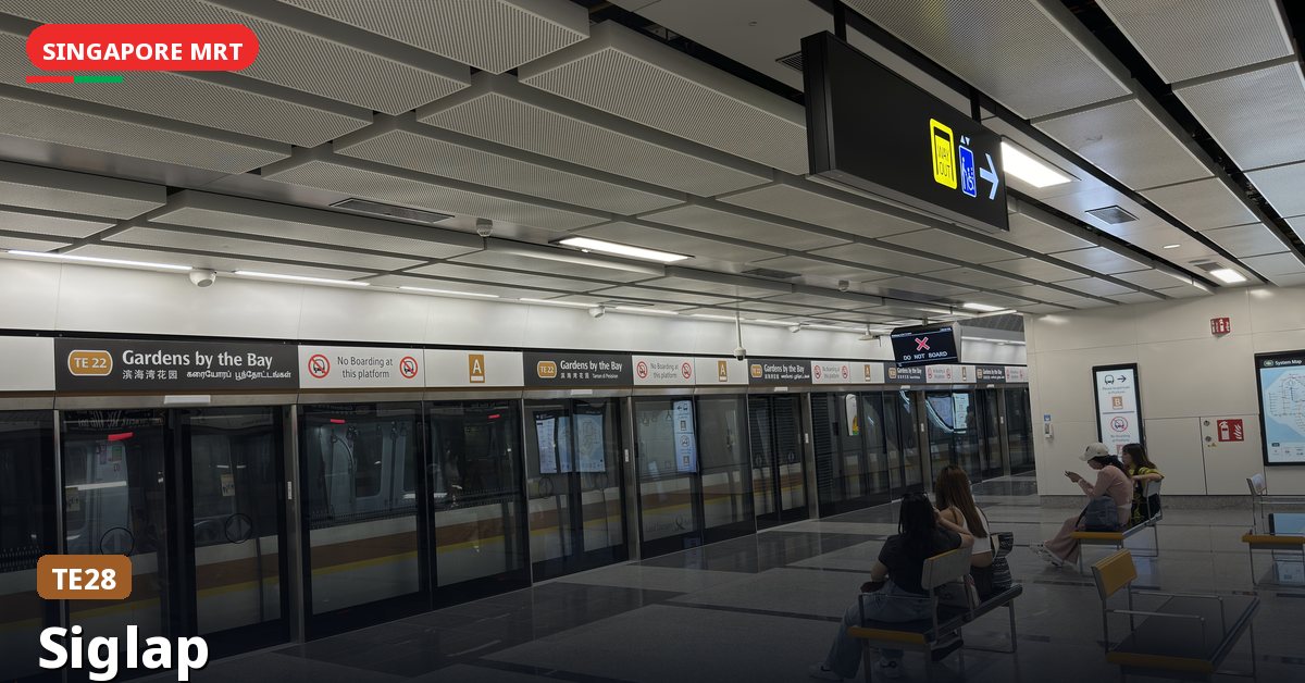 Siglap MRT station in Singapore — Thomson-East Coast Line (TE28)