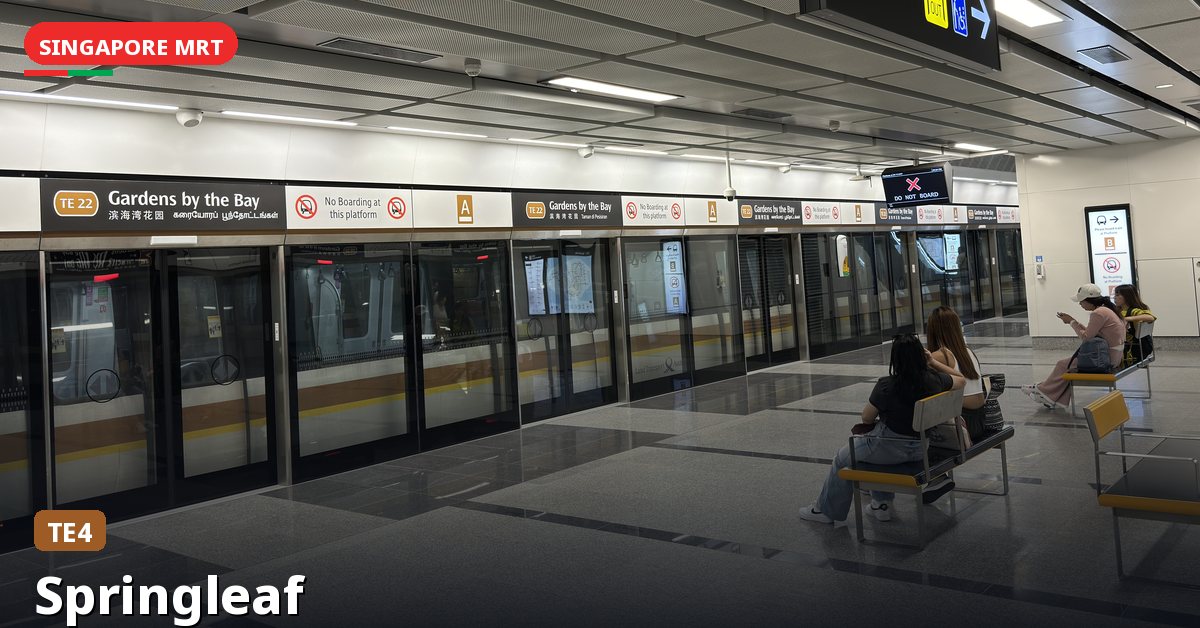 Springleaf MRT station in Singapore — Thomson-East Coast Line (TE4)