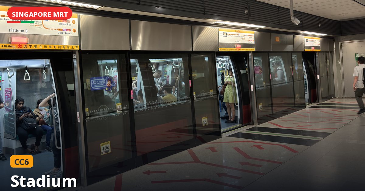 Stadium MRT station in Singapore — Circle Line (CC6)
