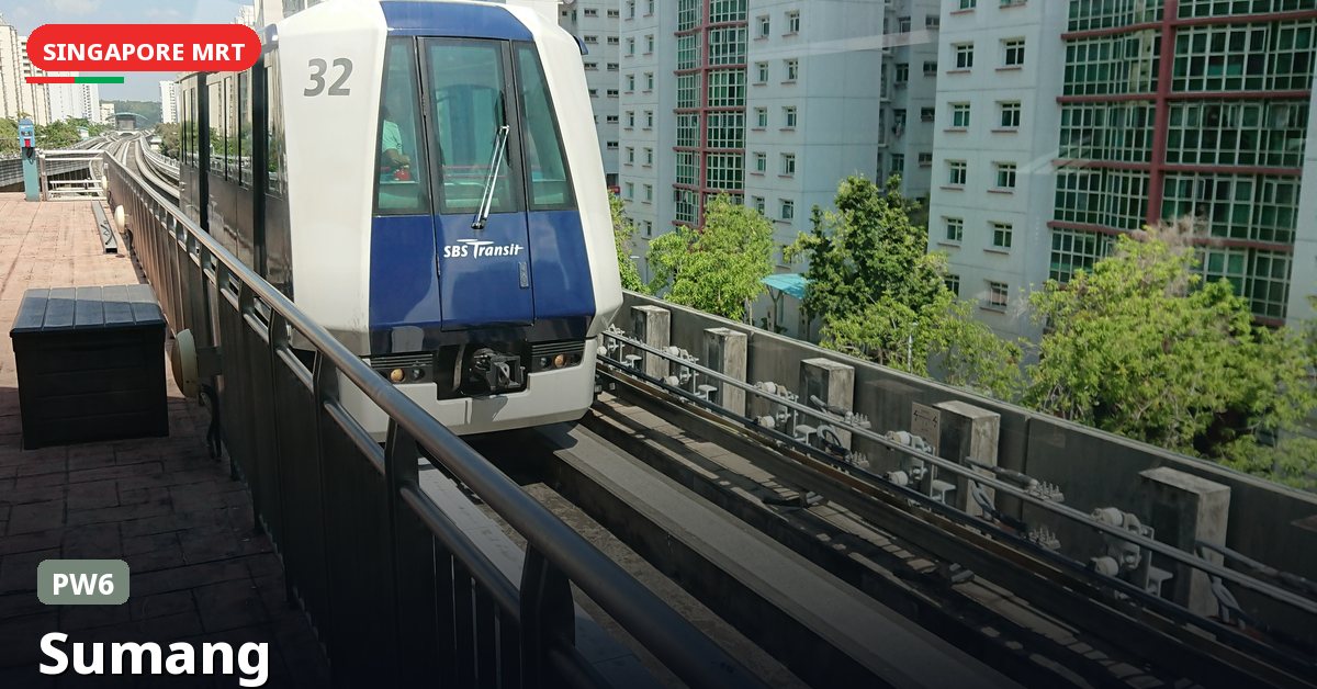 Sumang MRT station in Singapore — Punggol LRT (PW6)