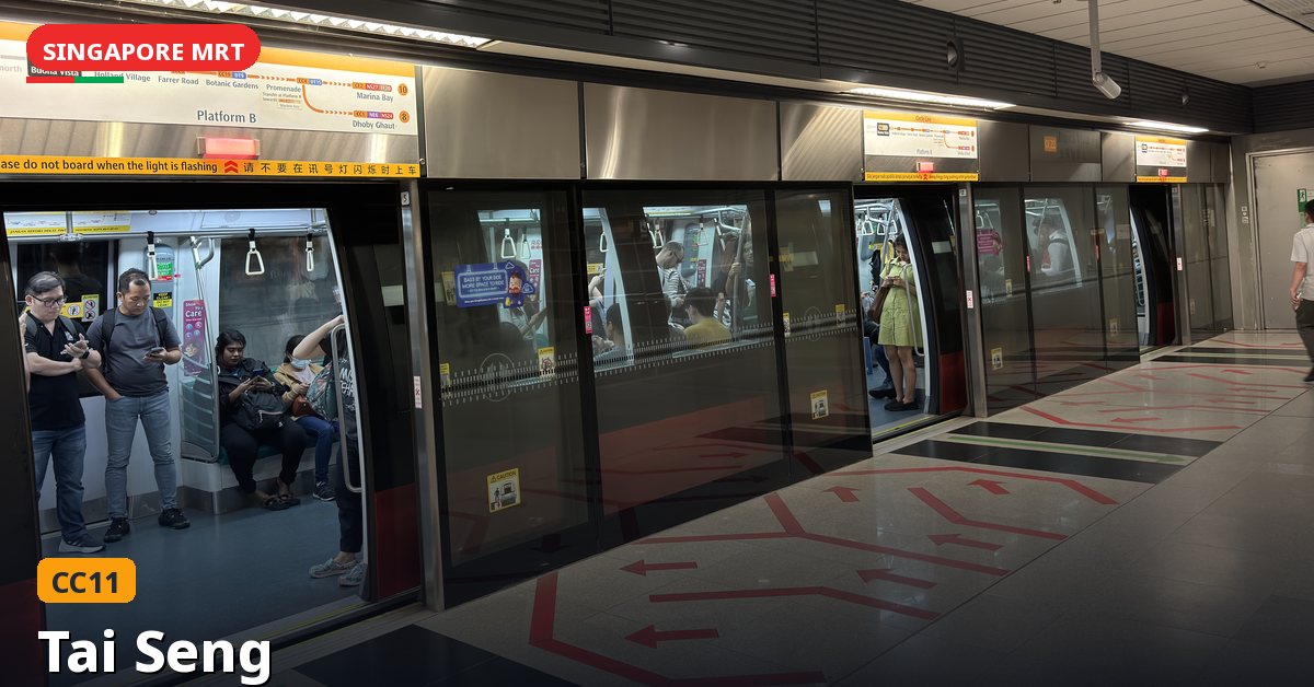 Tai Seng MRT station in Singapore — Circle Line (CC11)