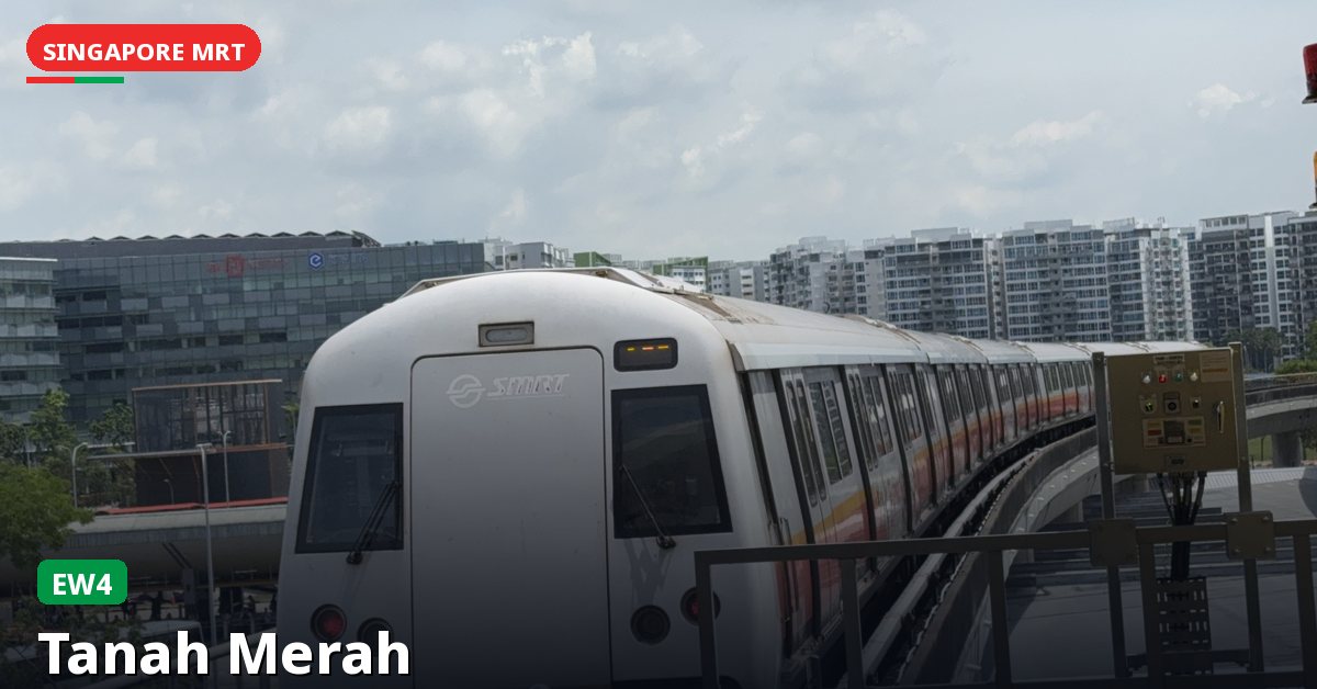 Tanah Merah MRT station in Singapore — East West Line (EW4)