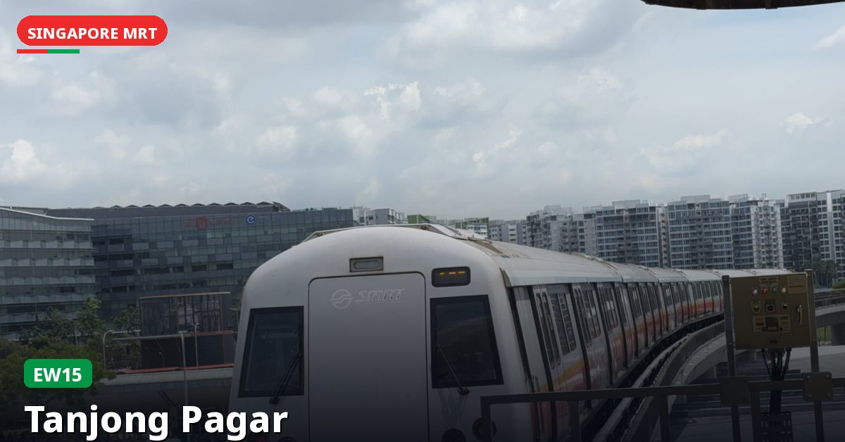 Tanjong Pagar MRT station in Singapore — East West Line (EW15)