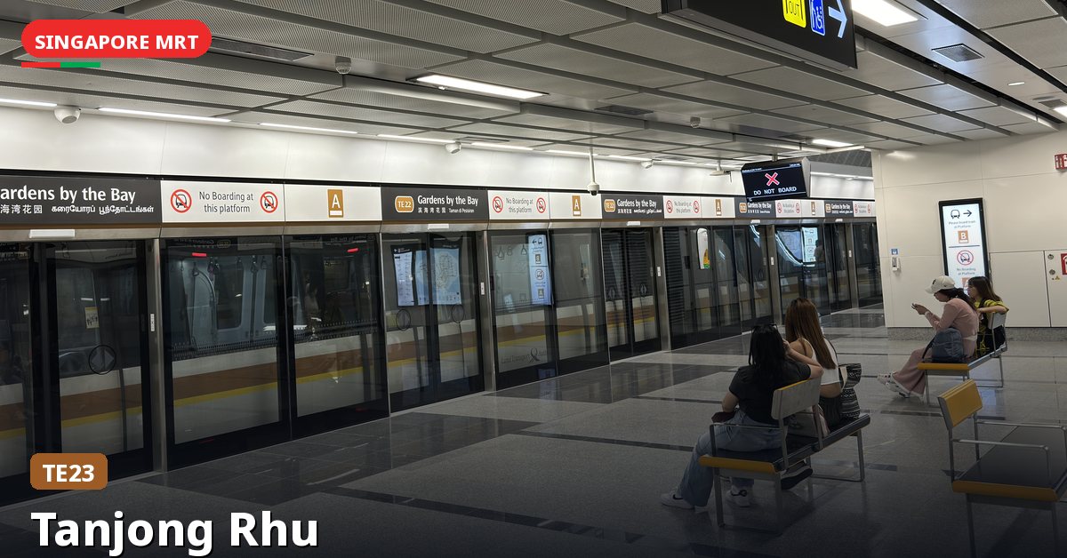 Tanjong Rhu MRT station in Singapore — Thomson-East Coast Line (TE23)