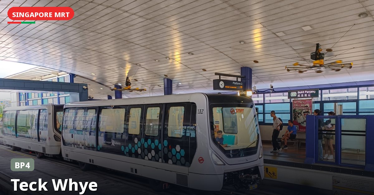 Teck Whye MRT station in Singapore — Bukit Panjang LRT (BP4)
