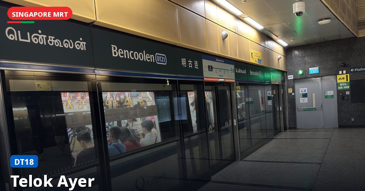 Telok Ayer MRT station in Singapore — Downtown Line (DT18)