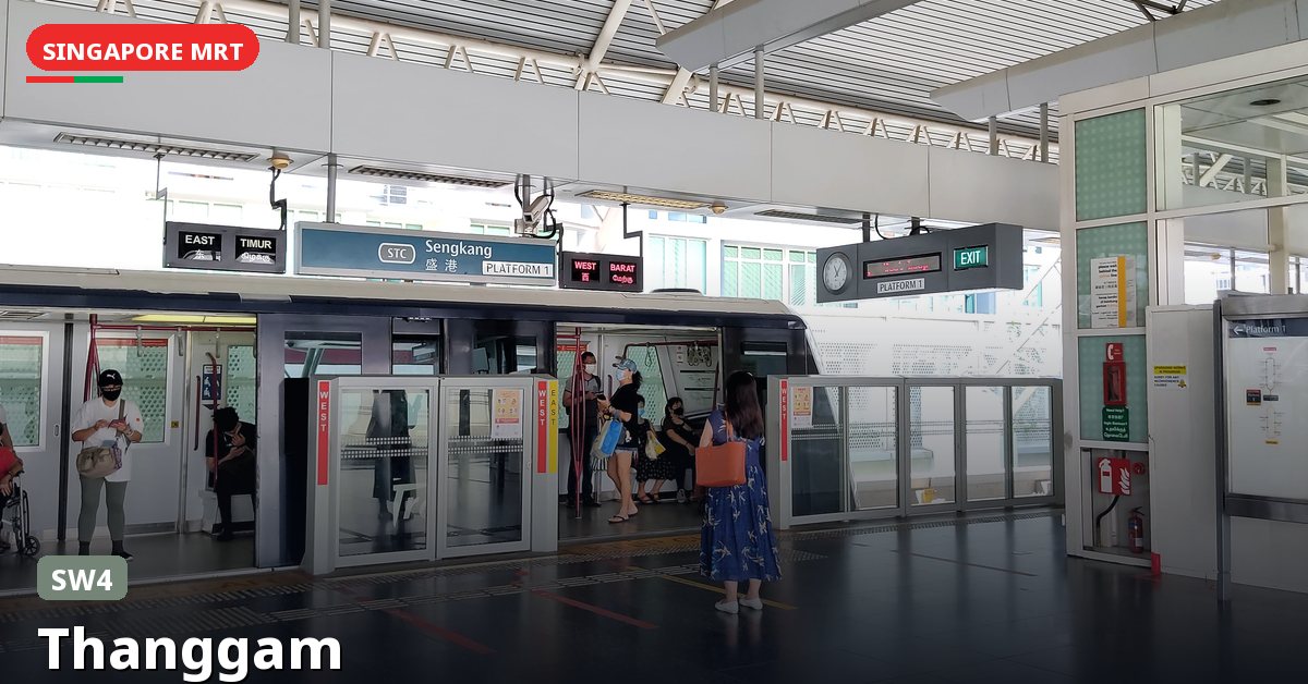 Thanggam MRT station in Singapore — Sengkang LRT (SW4)
