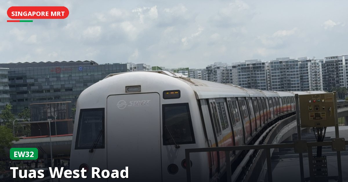Tuas West Road MRT station in Singapore — East West Line (EW32)