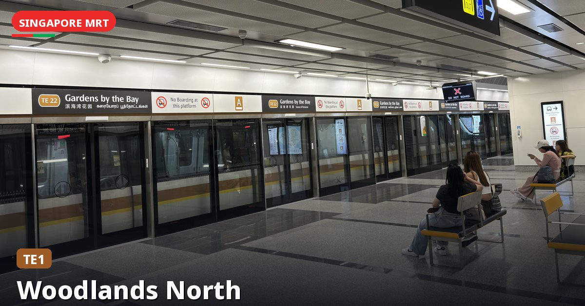 Woodlands North MRT station in Singapore — Thomson-East Coast Line (TE1)