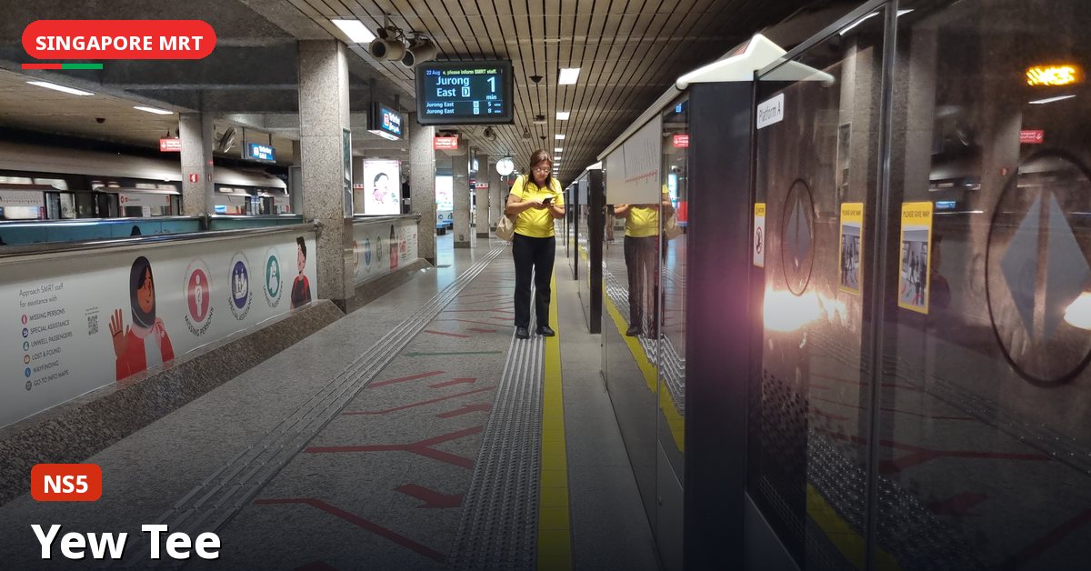 Yew Tee MRT station in Singapore — North South Line (NS5)