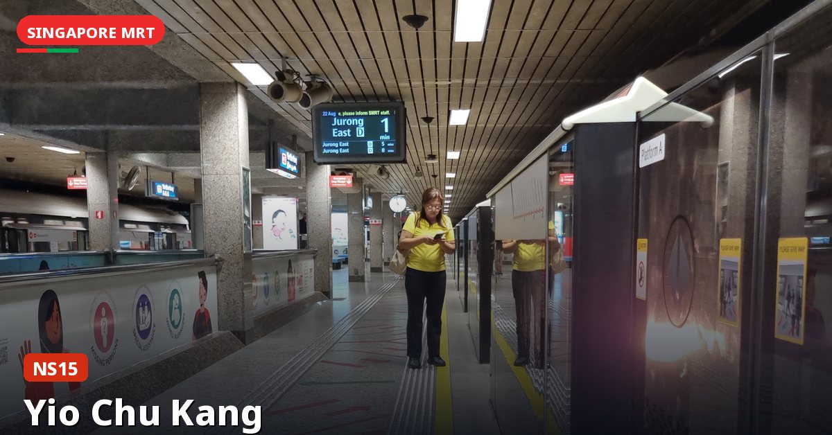 Yio Chu Kang MRT station in Singapore — North South Line (NS15)